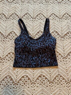 Lululemon Align Tank Top Leopard Camo Blue Nile Multi Size 0 Workout Top Cute